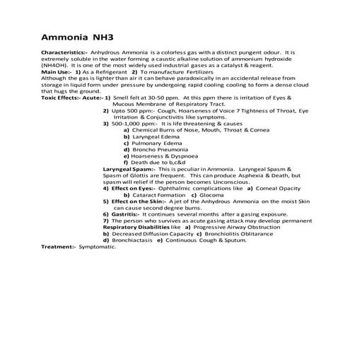 Ammonia  NH3