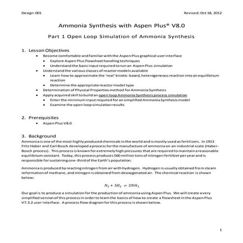Ammonia Synthesis with Aspen Plus® V8.0 Part 1.pdf