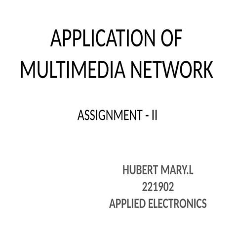 Application of Multimedia Network - High power network