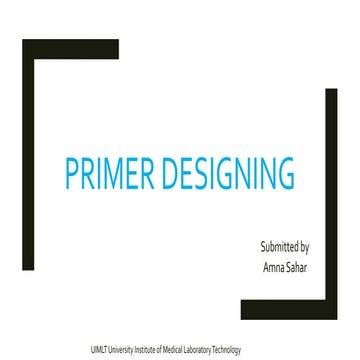 PRIMER DESIGNING 