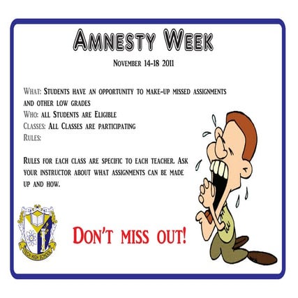 Amnesty week