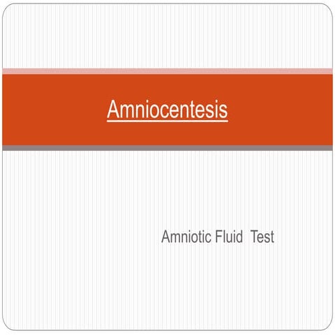 Amniocentesis