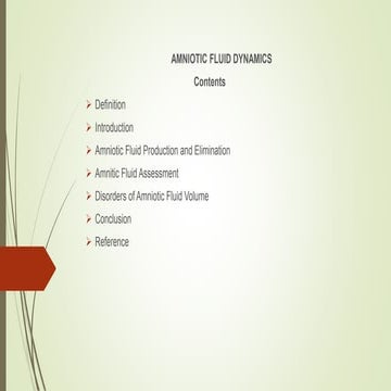 Amniotic Fluid Dynamics by Akin Barry MBHD Paxton