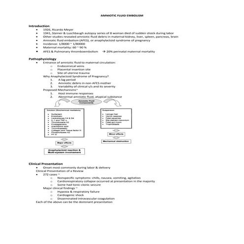 Amniotic fluid embolism