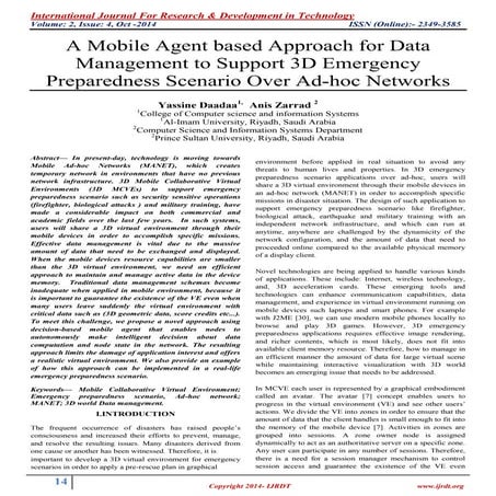 A mobile agent based approach for data management to support 3 d emergency pr...