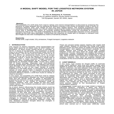 Modelling transport modal shift in TIMES models through elasticities of ...