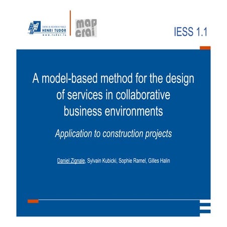 A model based method for the design of services in collaborative business env...