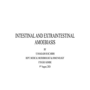 AMOEBIASIs presentation slide on amoebasis