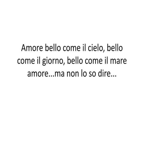 Amore Bello Come Il Sole Testo