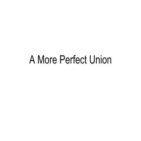 A more perfect union