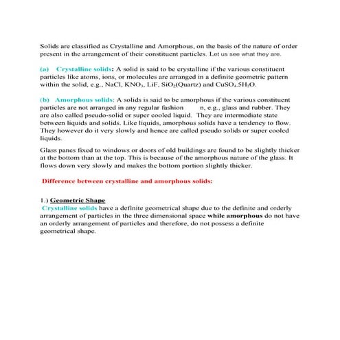 Amorphous and crystalline solids by www.topcoaching.com