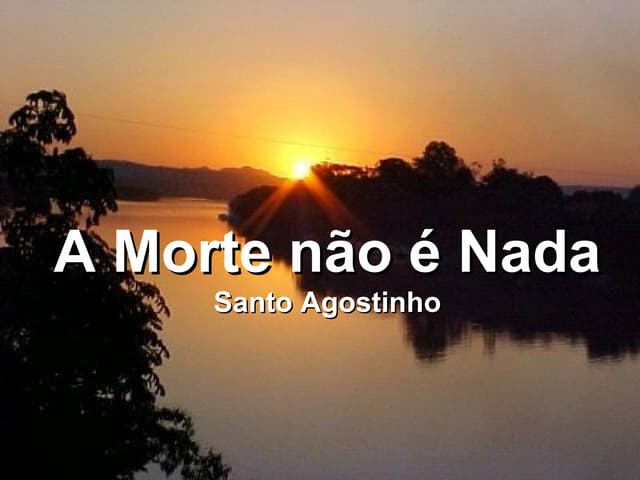 A morte não é nada