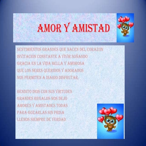 Amor y amistad