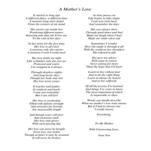 A Mothers Love