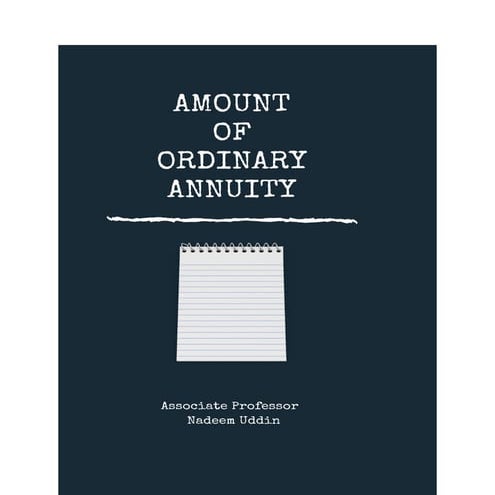 Amount of ordinary annuity