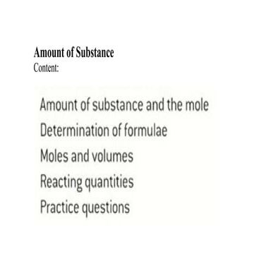 Amount of Substance OCR chemistry........ | PPTX