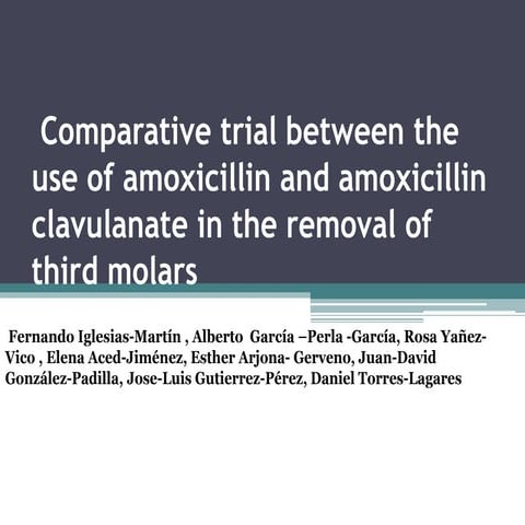 Amoxicillin and clavulonate