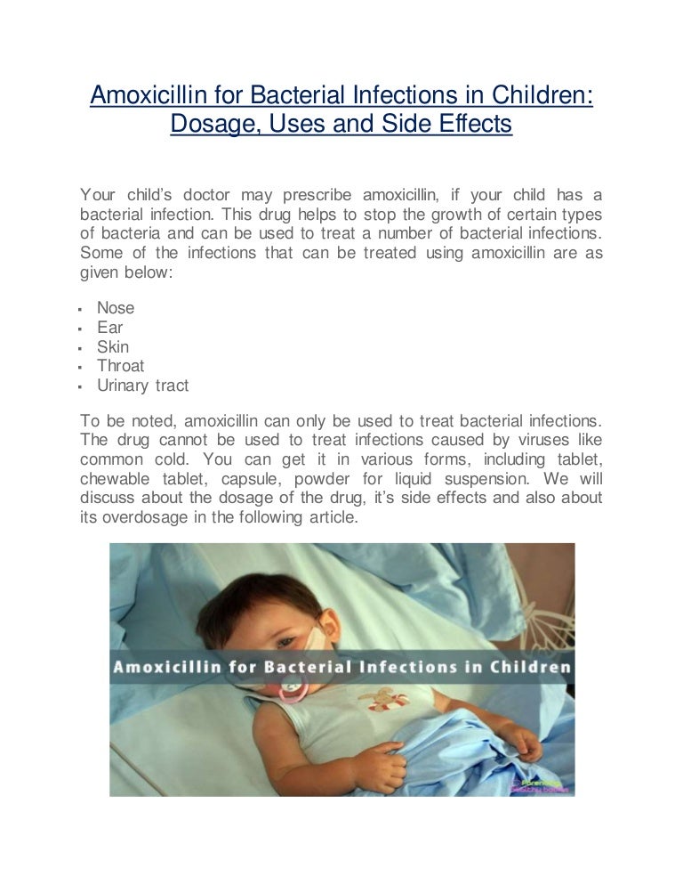 Amoxicillin For Bacterial Infections In Children