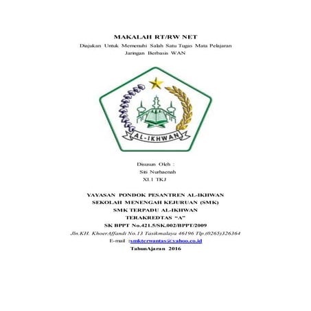 Makalah Membangun Jaringan Rt/Rw-Net