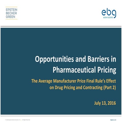 Opportunities and Barriers in Pharmaceutical Pricing: Average Manufacturer Pr...