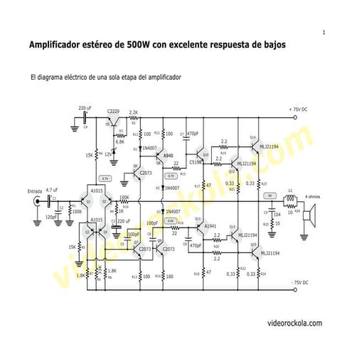 Curso y guías de amplificadores  de 500 Whats