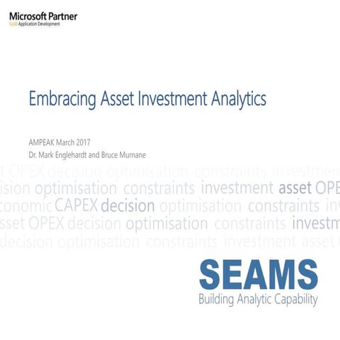 Embracing Asset Investment Analytics