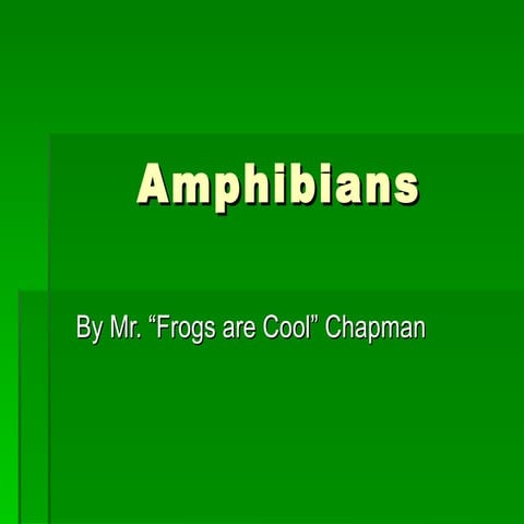 Amphibian history notes