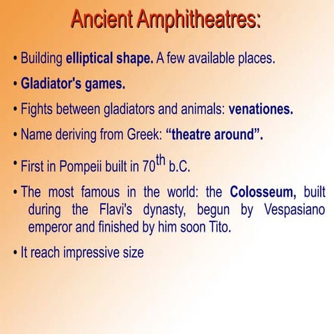 Amphiteatres presentation