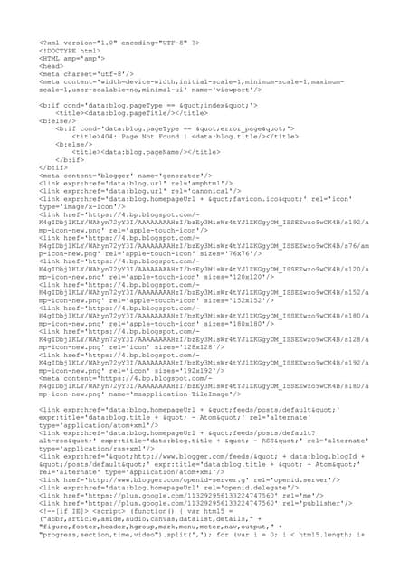 Amp html blogger templates