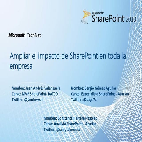 Ampliar el impacto deSharePoint en toda la empresa