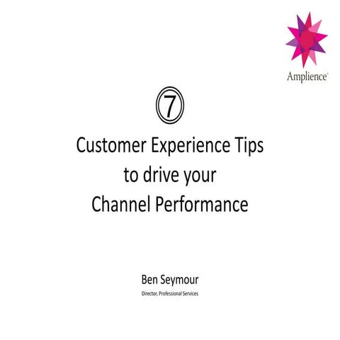 7 Customer Experience Tips for eCommerce : Qubit Bright Sparks : 29th April 2014