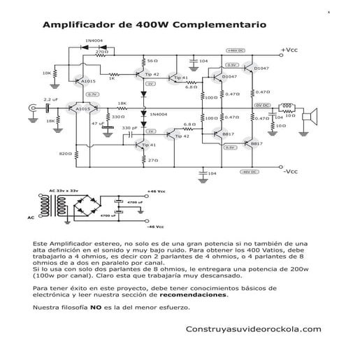 Amplificador de 400w