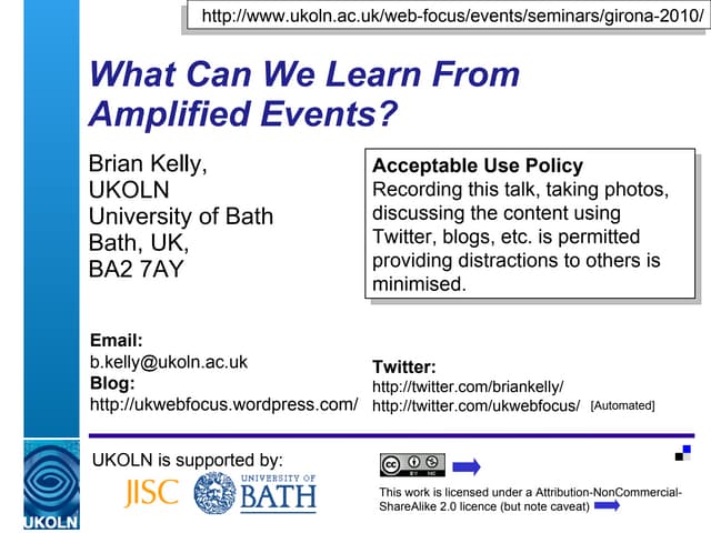 What Can We Learn From Amplified Events?