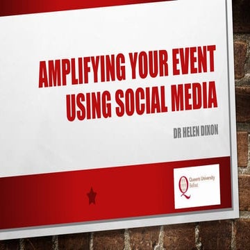Amplifying your event using social media