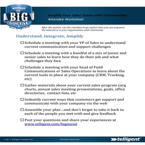 Handout - Amplify Your Sales Teams