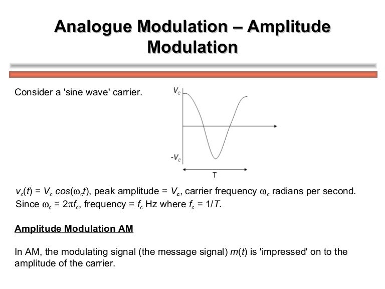 Amplitude Modulation