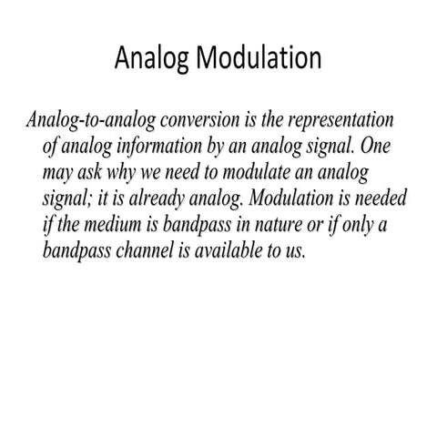 Amplitude modulation