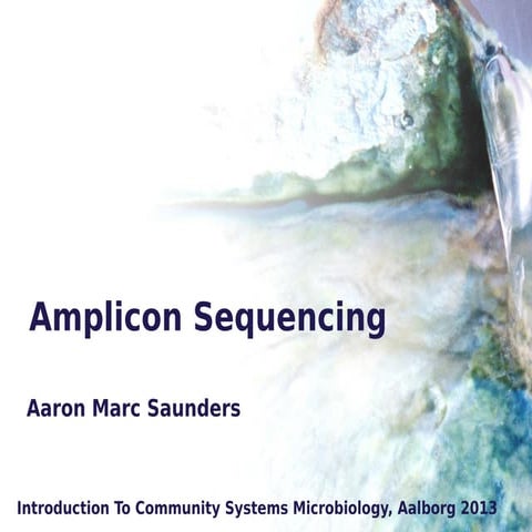 Amplicon Sequencing Introduction