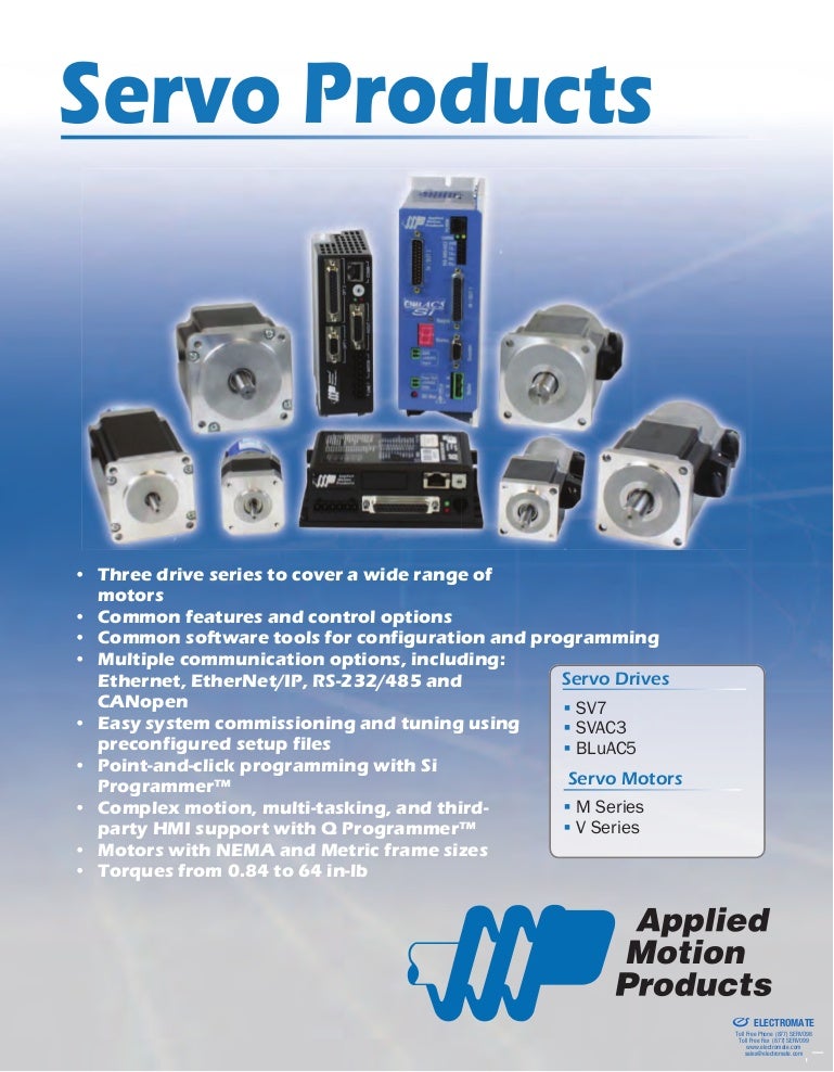 Amp servo products_brochure