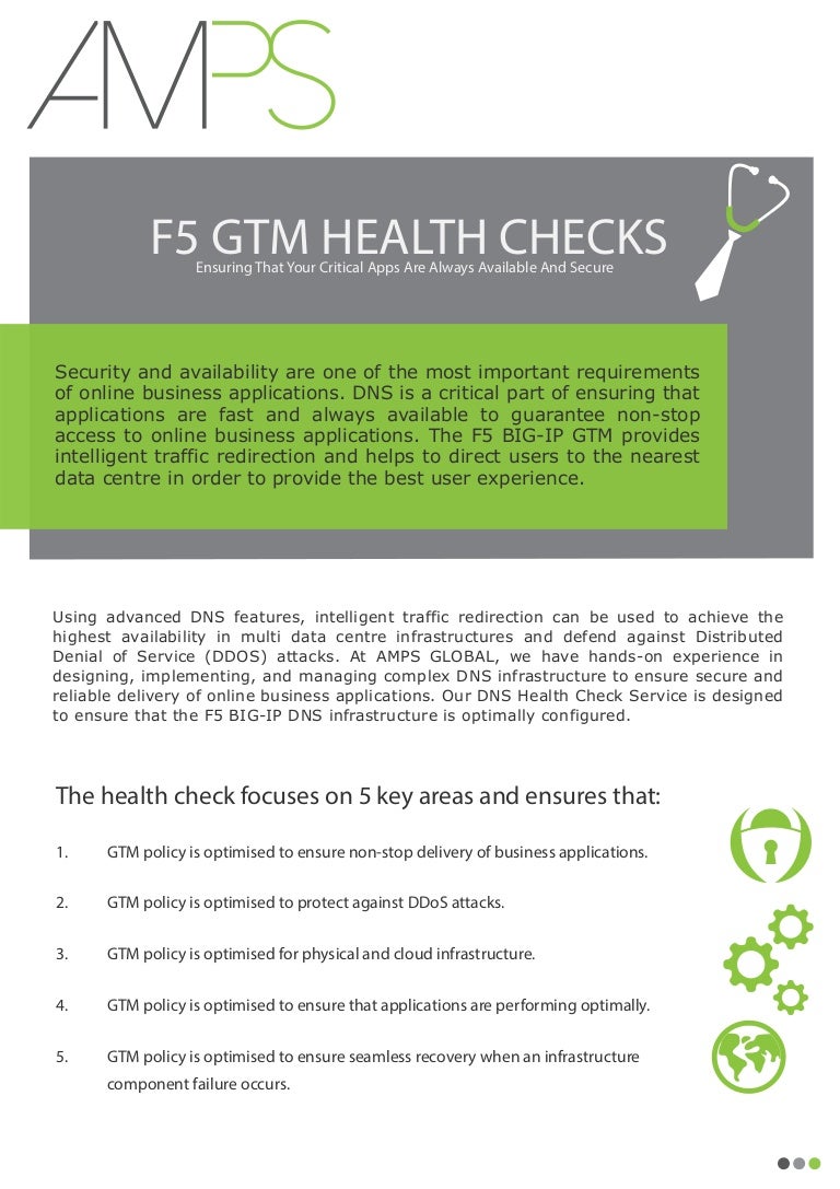 F5 GTM HEALTH CHECKS