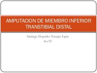 Amputacion de miembro inferior transtibial distal