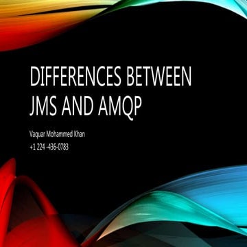 Differences between JMS and AMQP