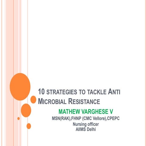 Anti microbial resistance 