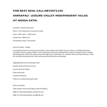 Amrapali leisure valley