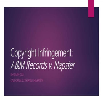 A&M Records Inc v Napster