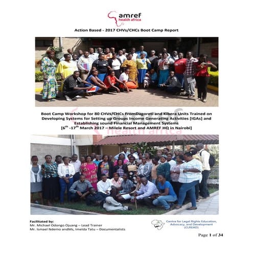Amref boot camp activity report