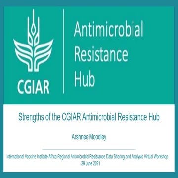 Strengths of the CGIAR Antimicrobial Resistance Hub