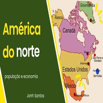 Regionalização Geográfica - América do Norte população economia | PDF