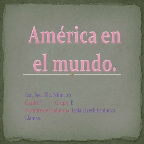 AméRica En El Mundo