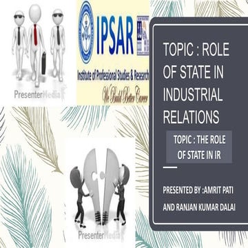 the role of state in industrial relations , role of state in IR 